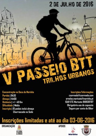 2-7-2016 - V Passeio de BTT do CSA - Trilhos Urbanos